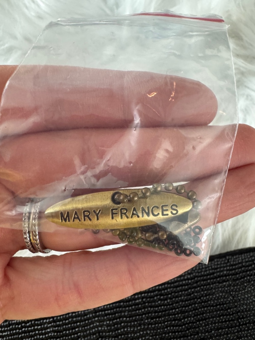 Mary Frances Black Beaded Evening Clutch with Red Gem Flower Accents - Picture 12 of 15